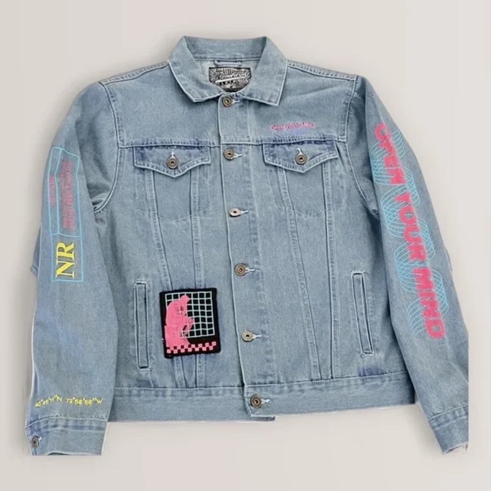 NR Denim Jacket with Graphic Patches